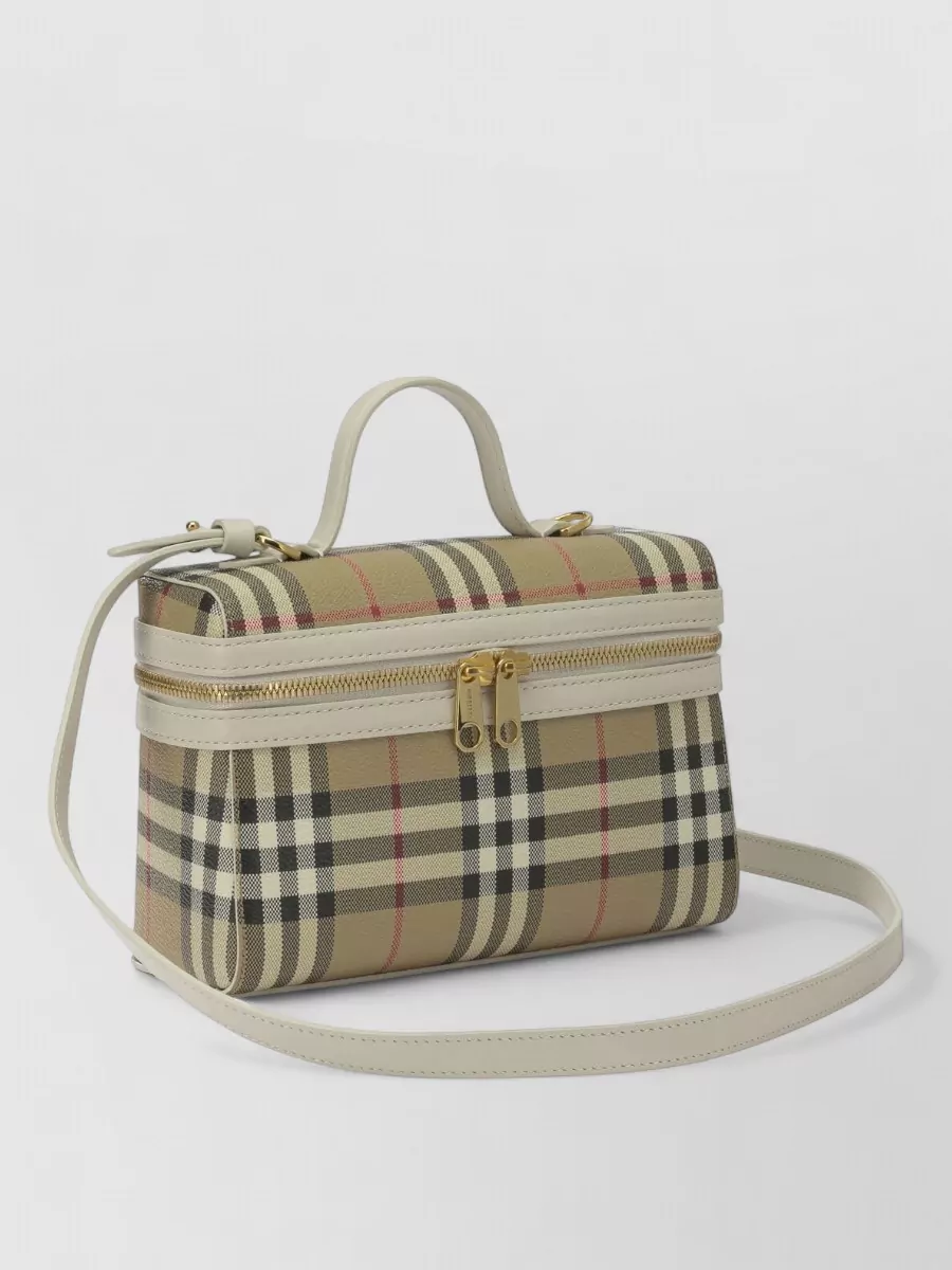 Burberry Check Small Coated Canvas Shoulder Bag