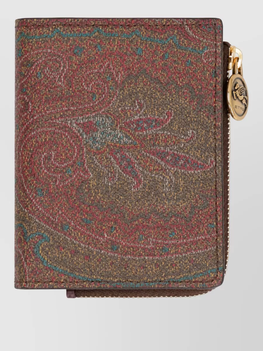 Etro arnica leather wallet