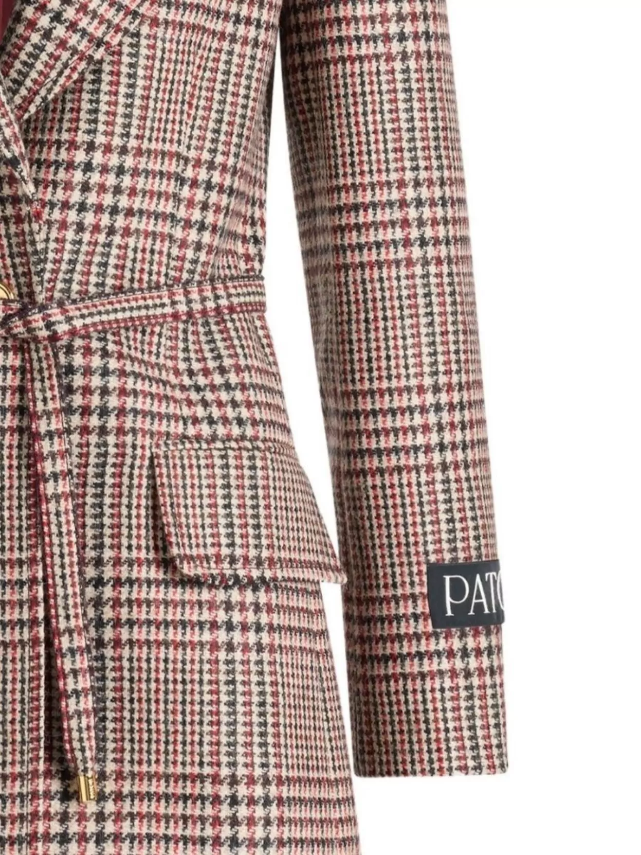 Patou Belted Jacket Featuring Flap Pockets