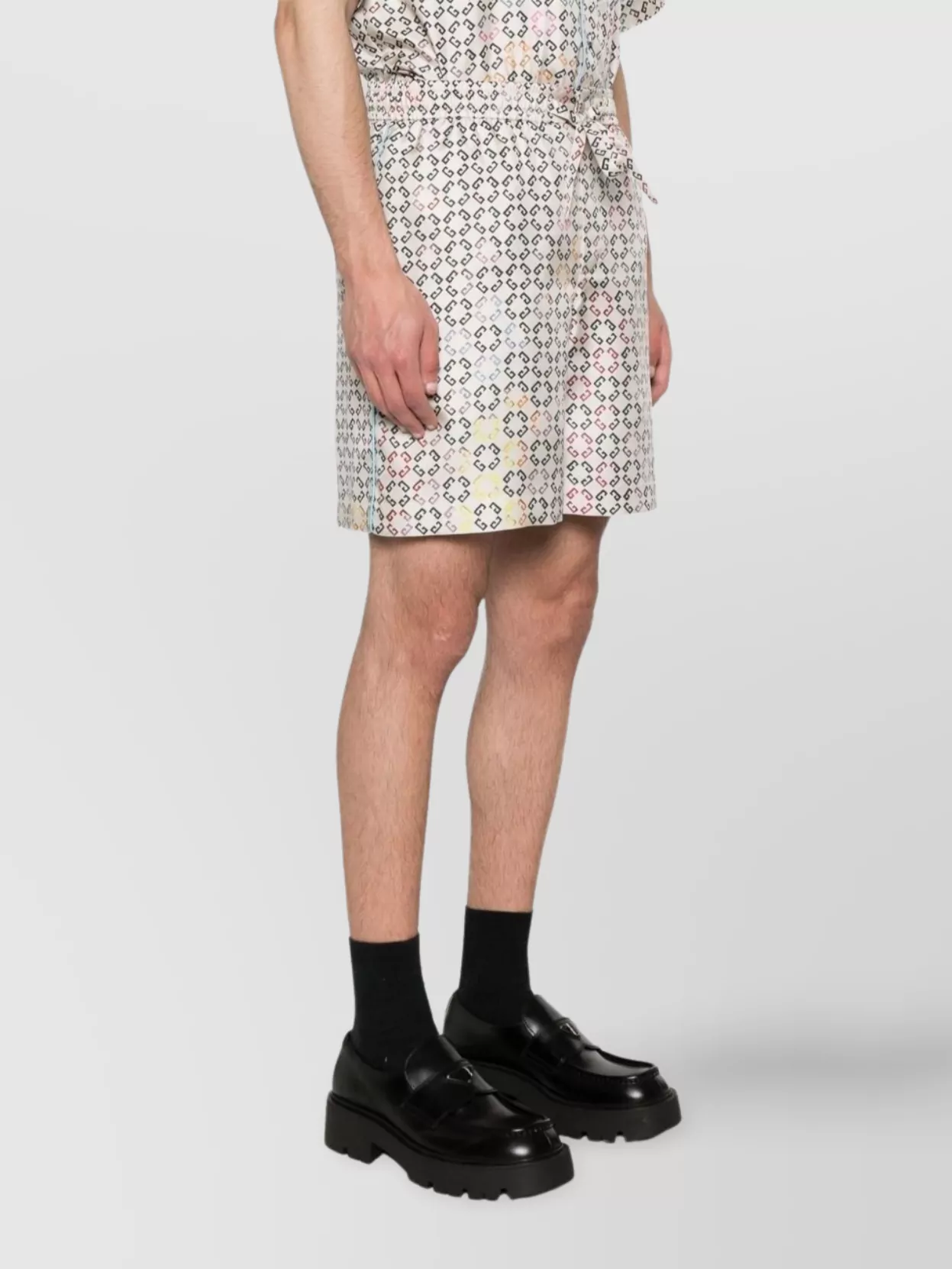 Givenchy Multicolor Monogram 72 Drawstring Pyjama Shorts