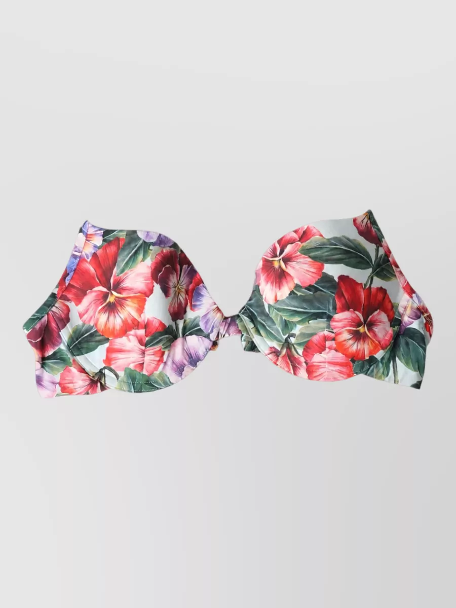 Dolce&Gabbana floral-print bikini top