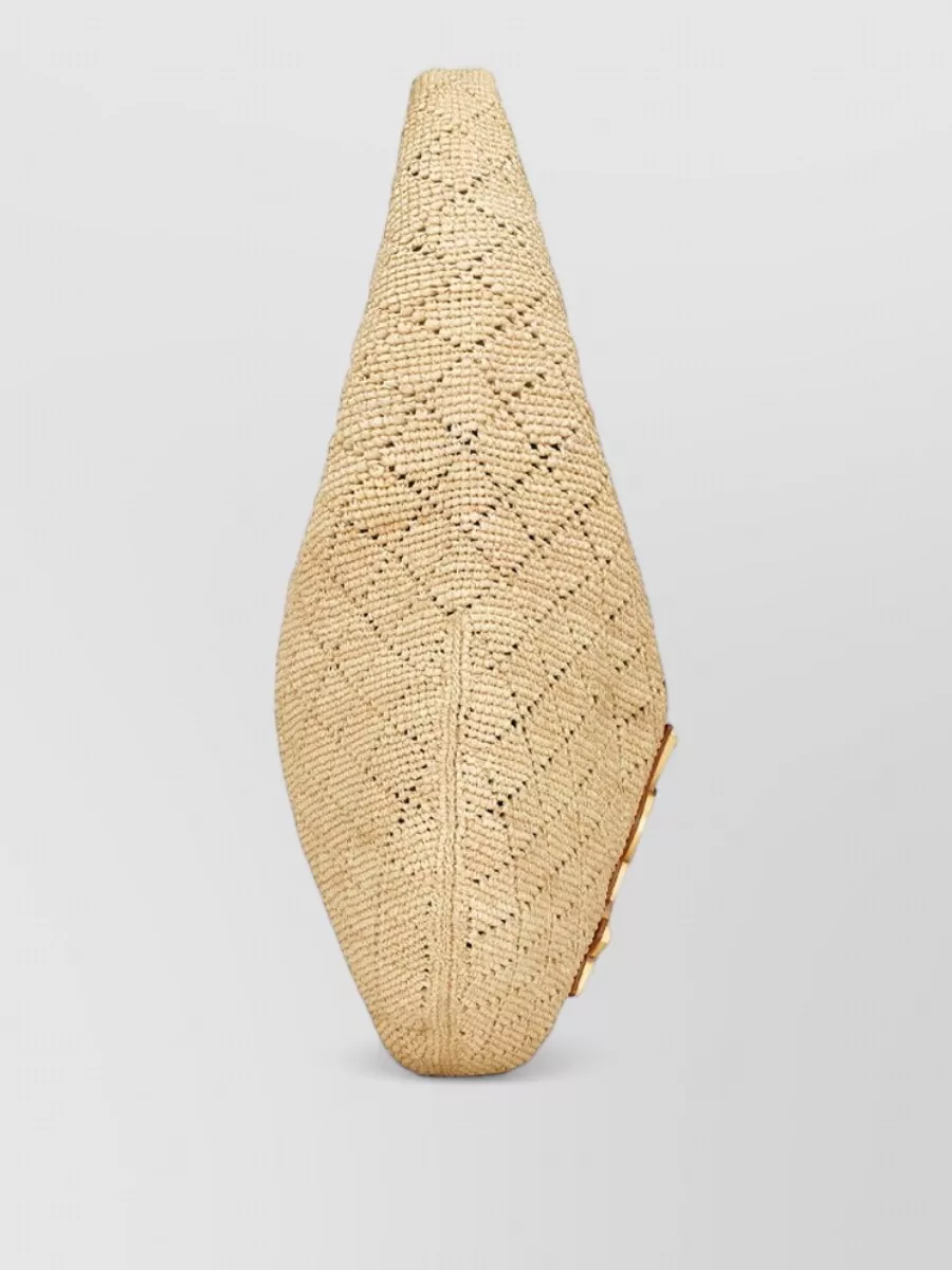 Saint Laurent Icare Raffia Shoulder Bag