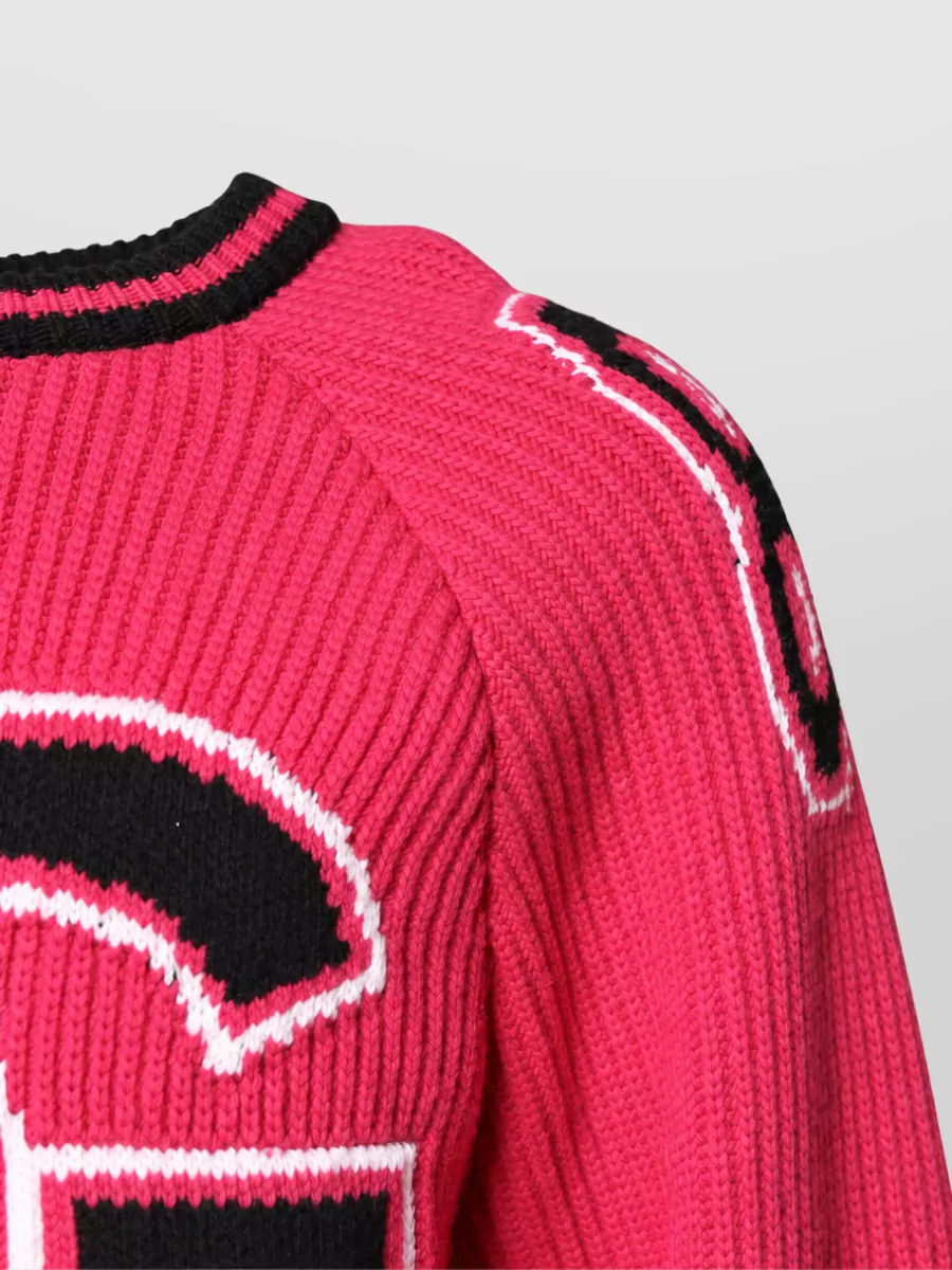 Dolce&Gabbana Ribbed Logo-Print Knit Sweater