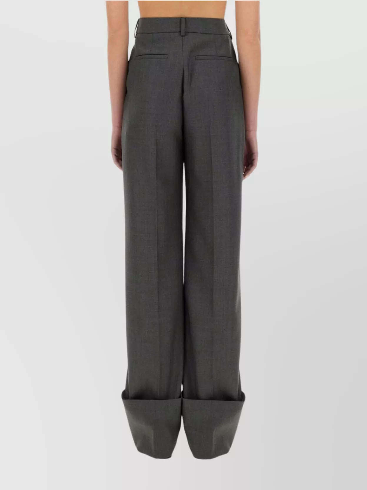 Valentino Virgin Wool Pants In Gray