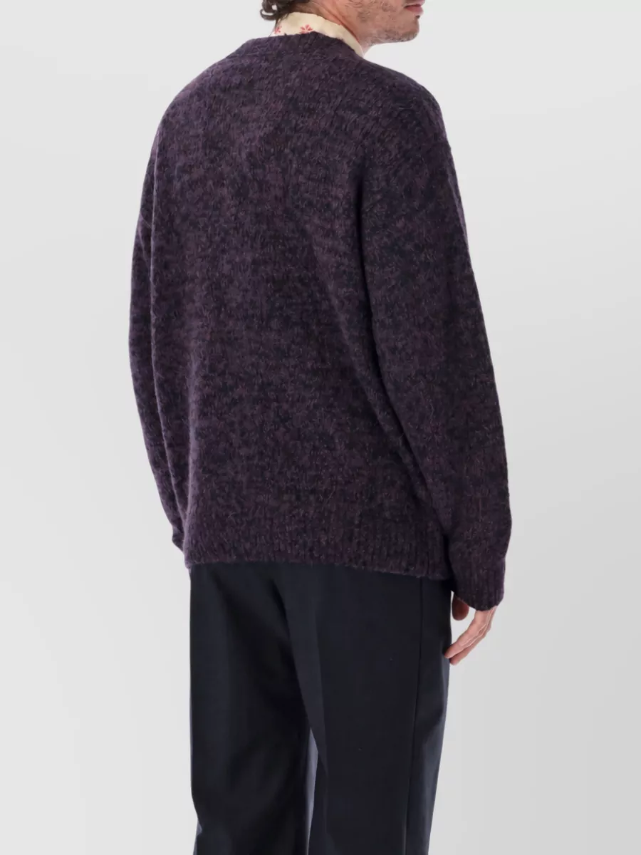 Dries Van Noten Alpaca Wool V-Neck Cardigan