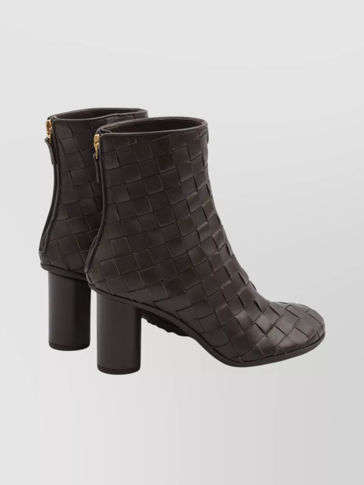 Bottega Veneta Atomic 75 Intrecciato Leather Ankle Boots In Black