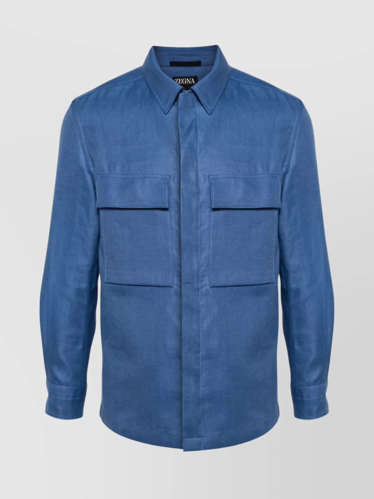 Shop Zegna Collared Shirt With Pockets And Side Slits