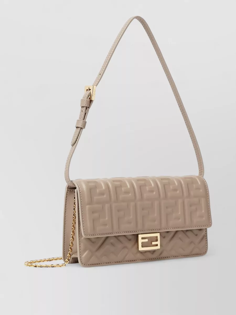 Fendi Baguette Leather Shoulder Bag