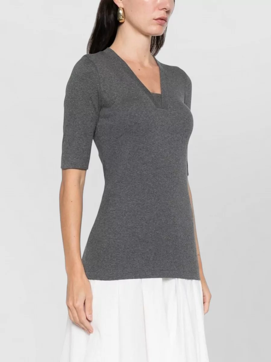 Brunello Cucinelli V-Neck Sweater Featuring Bead Detailing