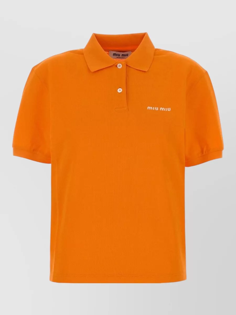 Miu Miu cotton piqué polo shirt