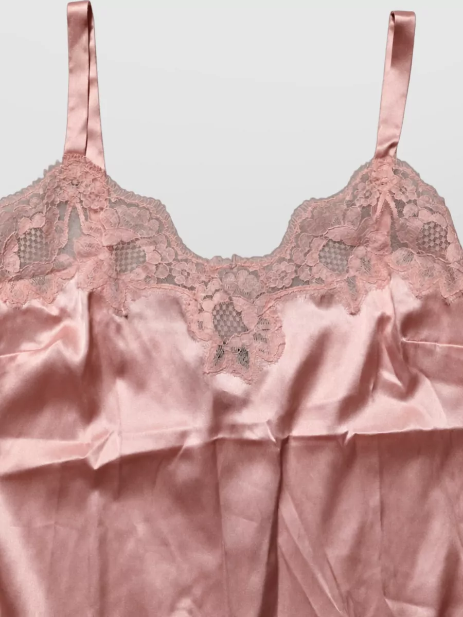 Dolce&Gabbana Silk Floral Lace Top