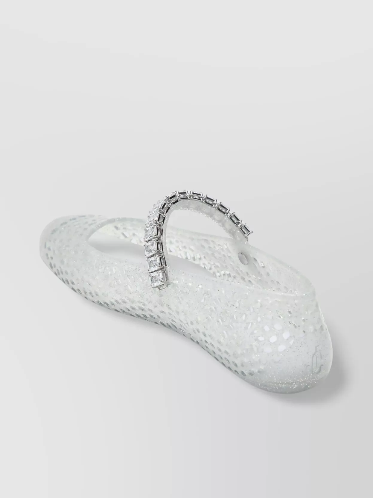 Jimmy Choo Crystal Embellished Transparent Ballet Flats