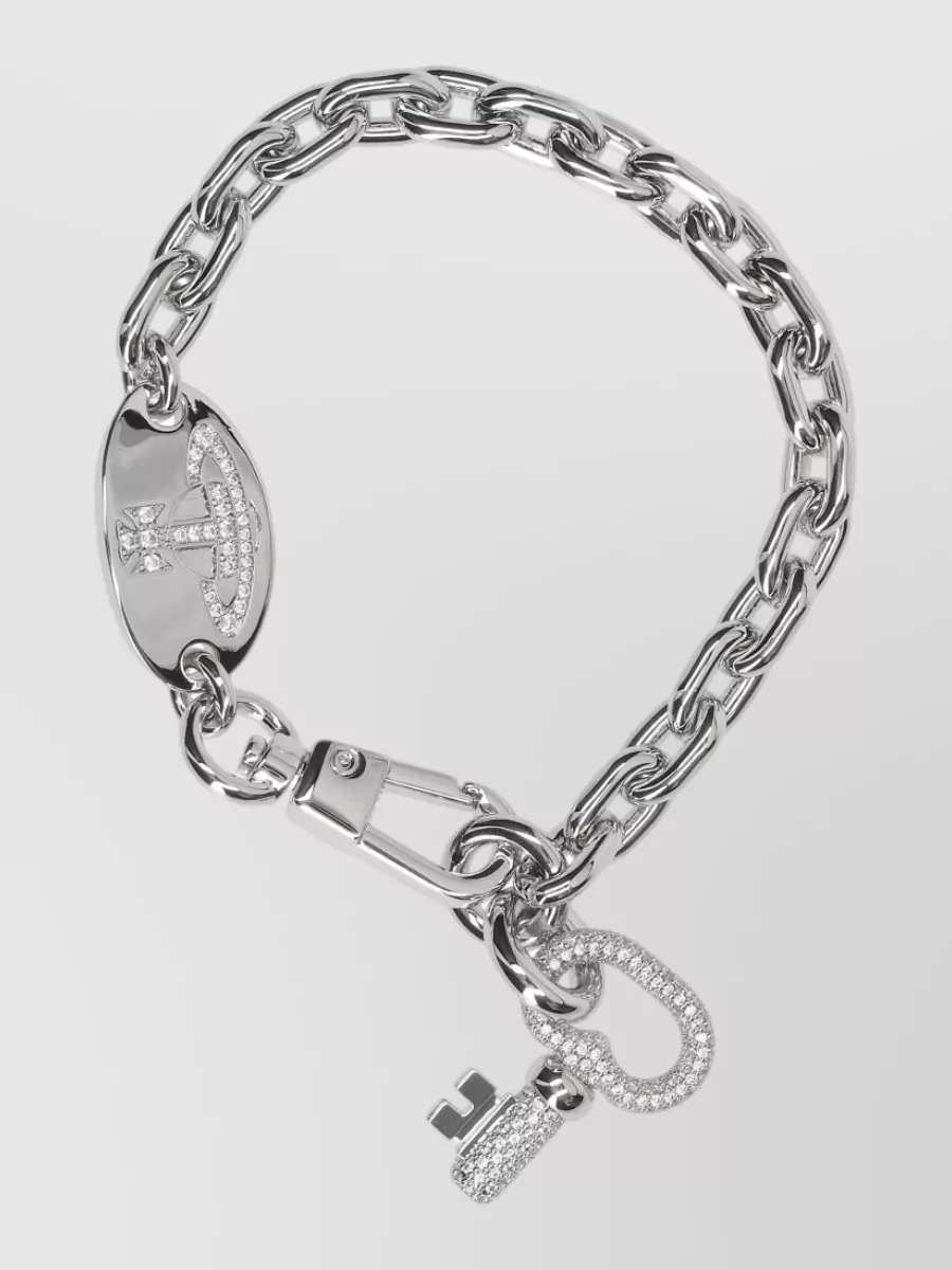 Vivienne Westwood Crystal-Embellished Chain Bracelet