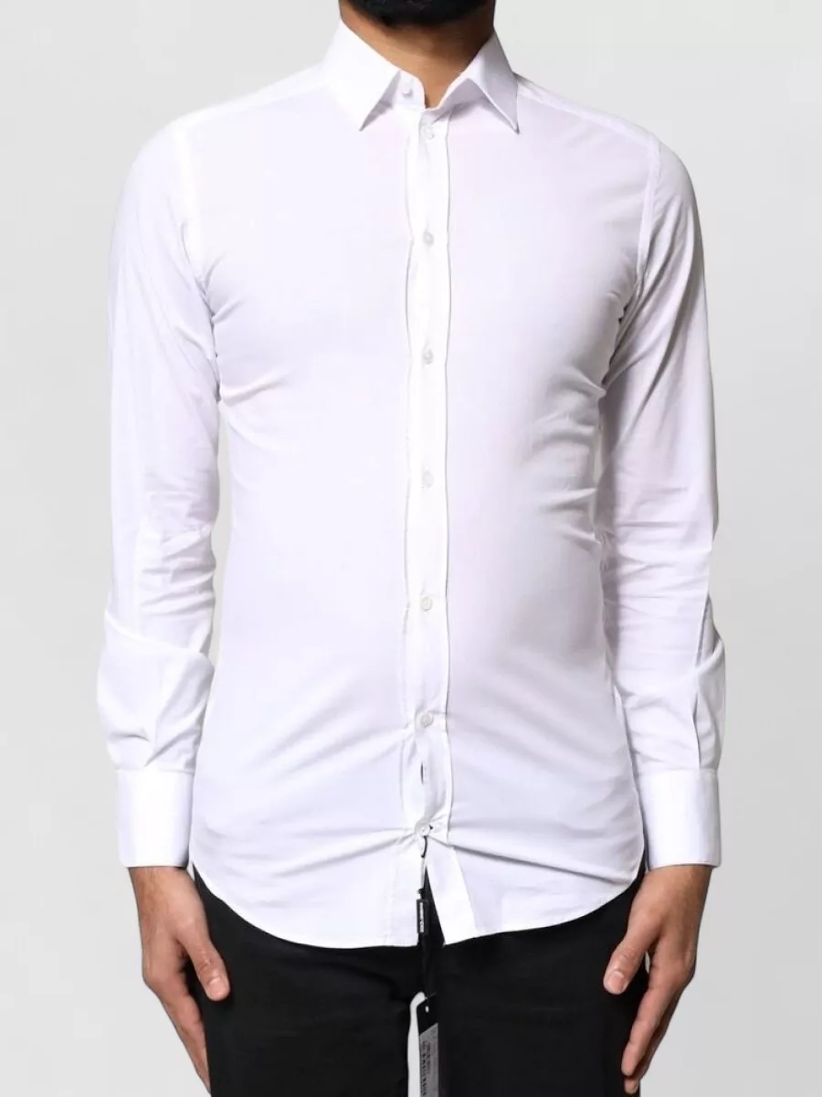 Dolce&Gabbana Cotton slim-fit long-sleeve dress shirt