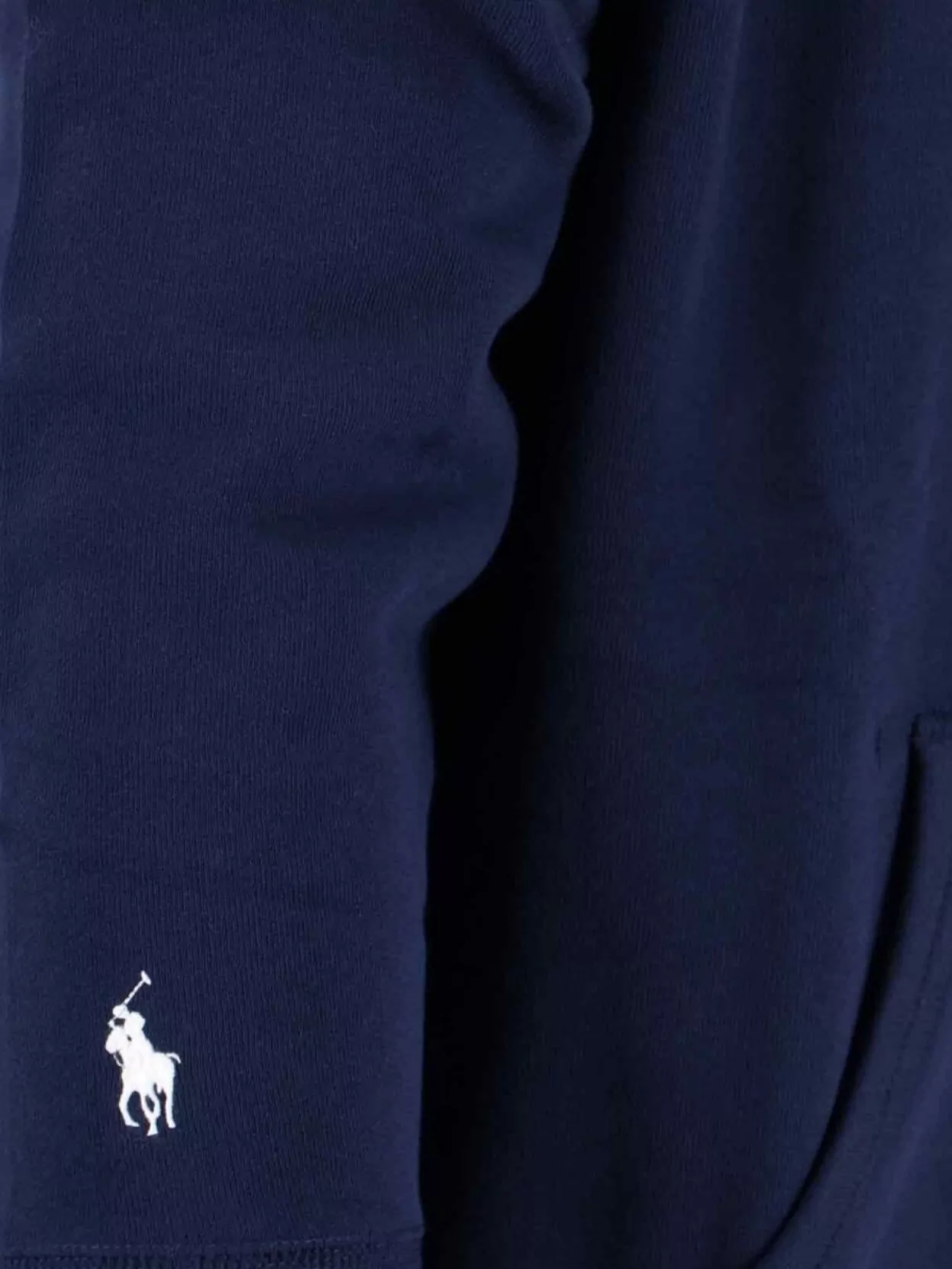 Polo Ralph Lauren Navy Blue Zip-up Hoodie With Iconic Logo Detail In Blue