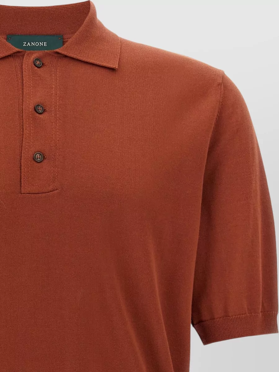 Zanone Cotton Short-Sleeve Polo Shirt
