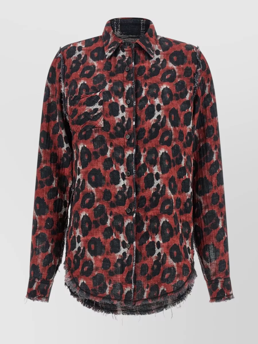 R13 Fringed Hem Reversible Shirt