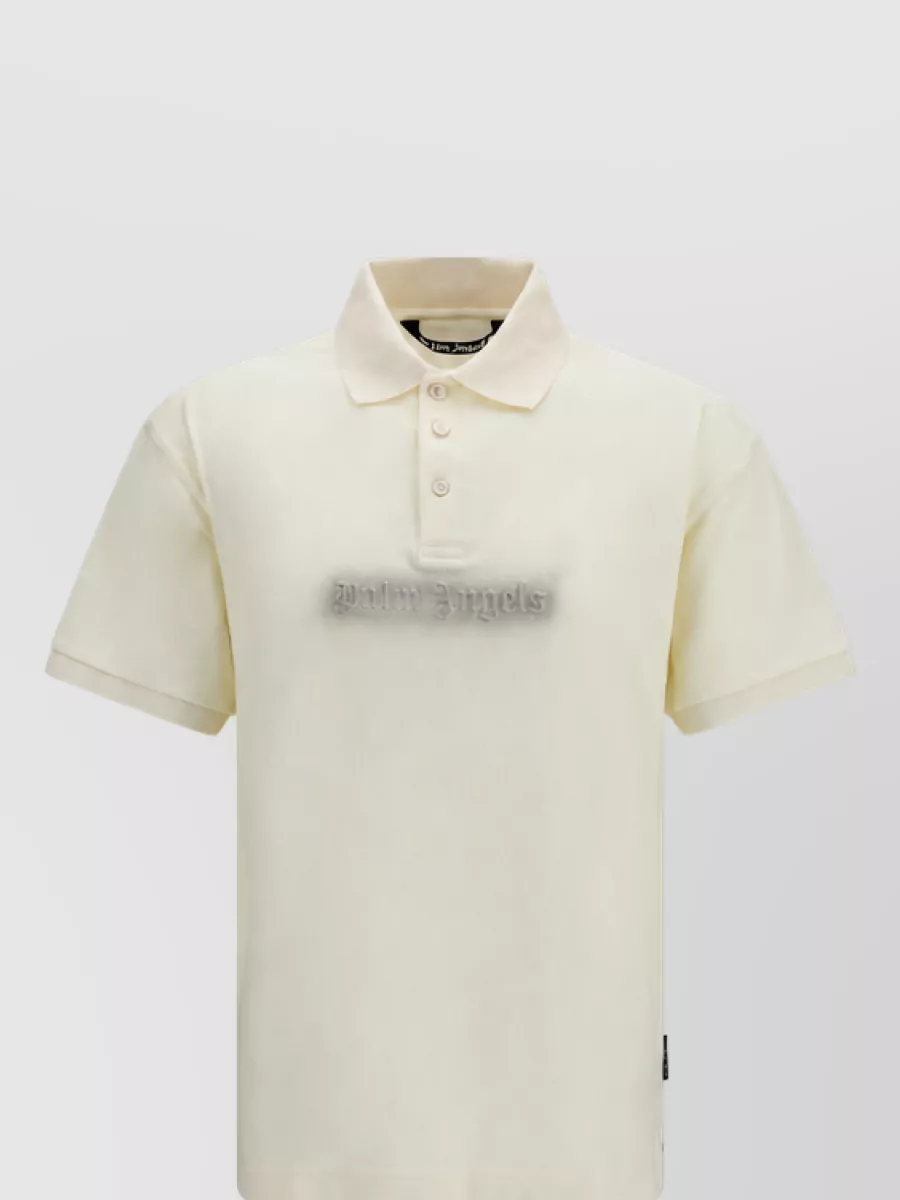 Palm Angels Cotton short-sleeve polo shirt