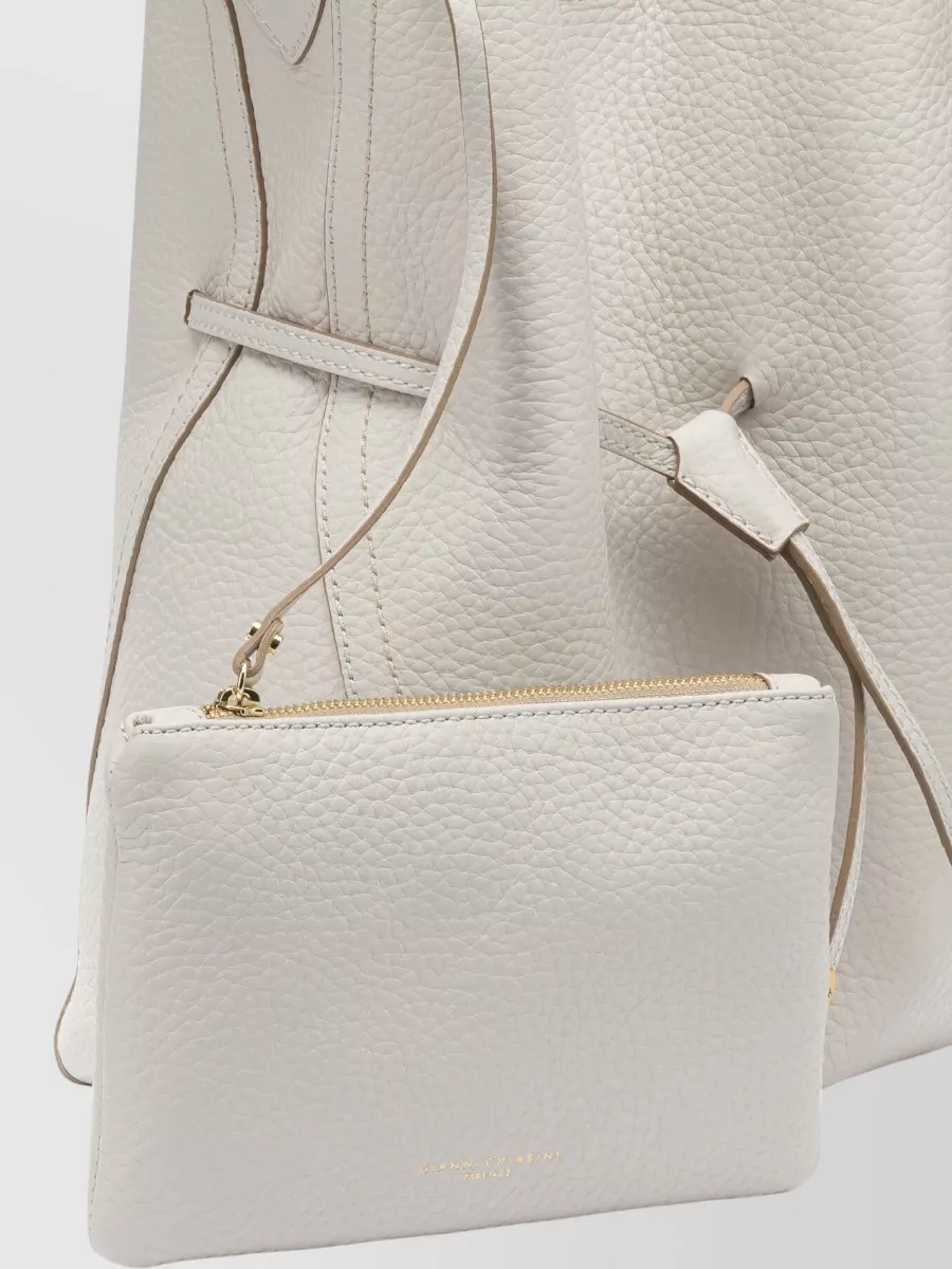 Gianni Chiarini Shoulder Bag Adjustable Strap Detachable Pouch Hardware