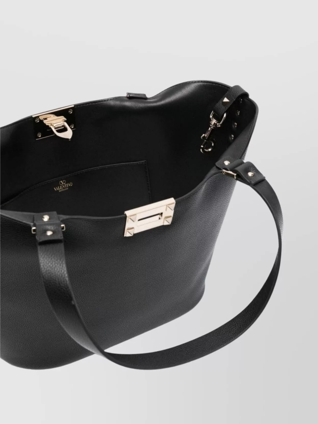 Valentino Garavani Small Leather Tote Bag With Rockstud Embellishment