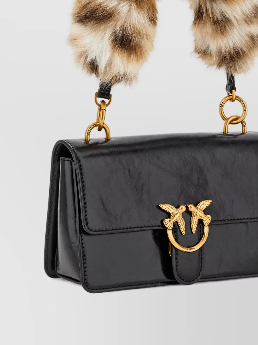 Pinko Love Bag One Mini Leather Clutch Bag