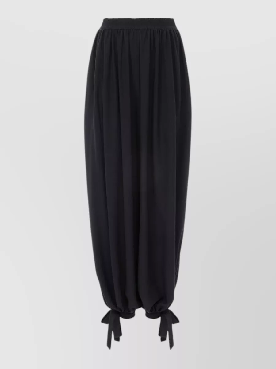 Chloé silk pleated tapered trousers