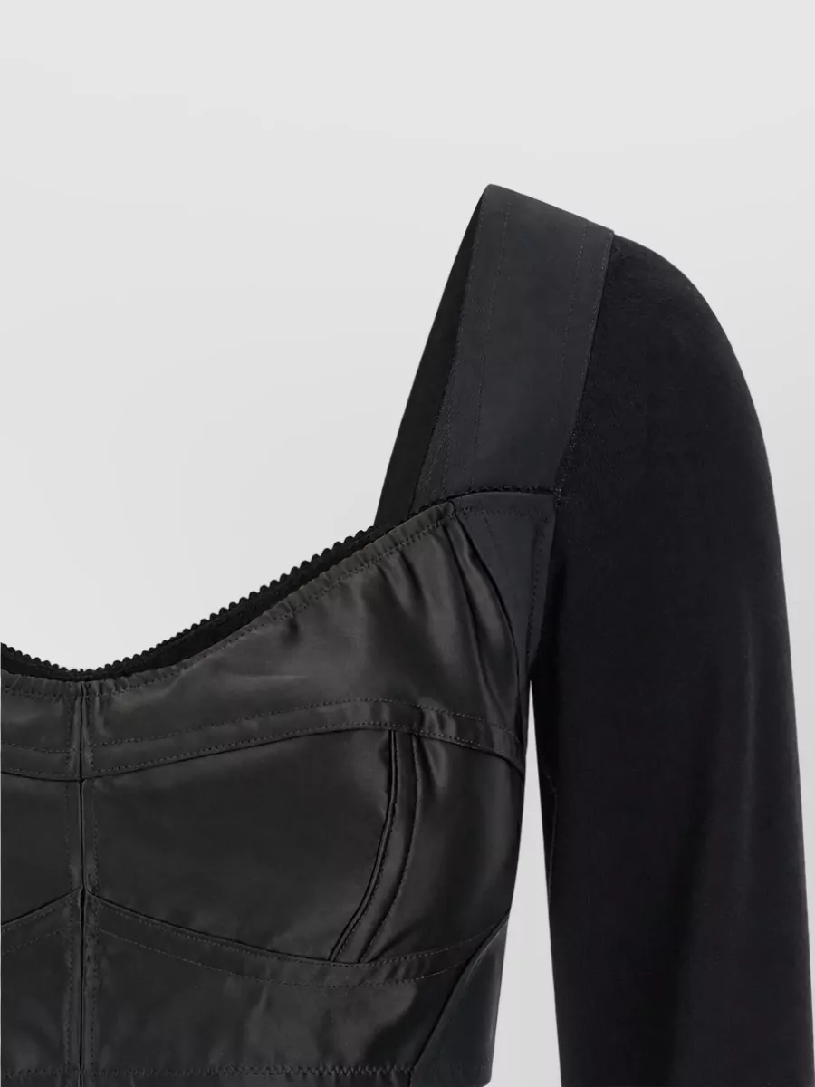 Dolce&Gabbana Satin Bustier Crop Top