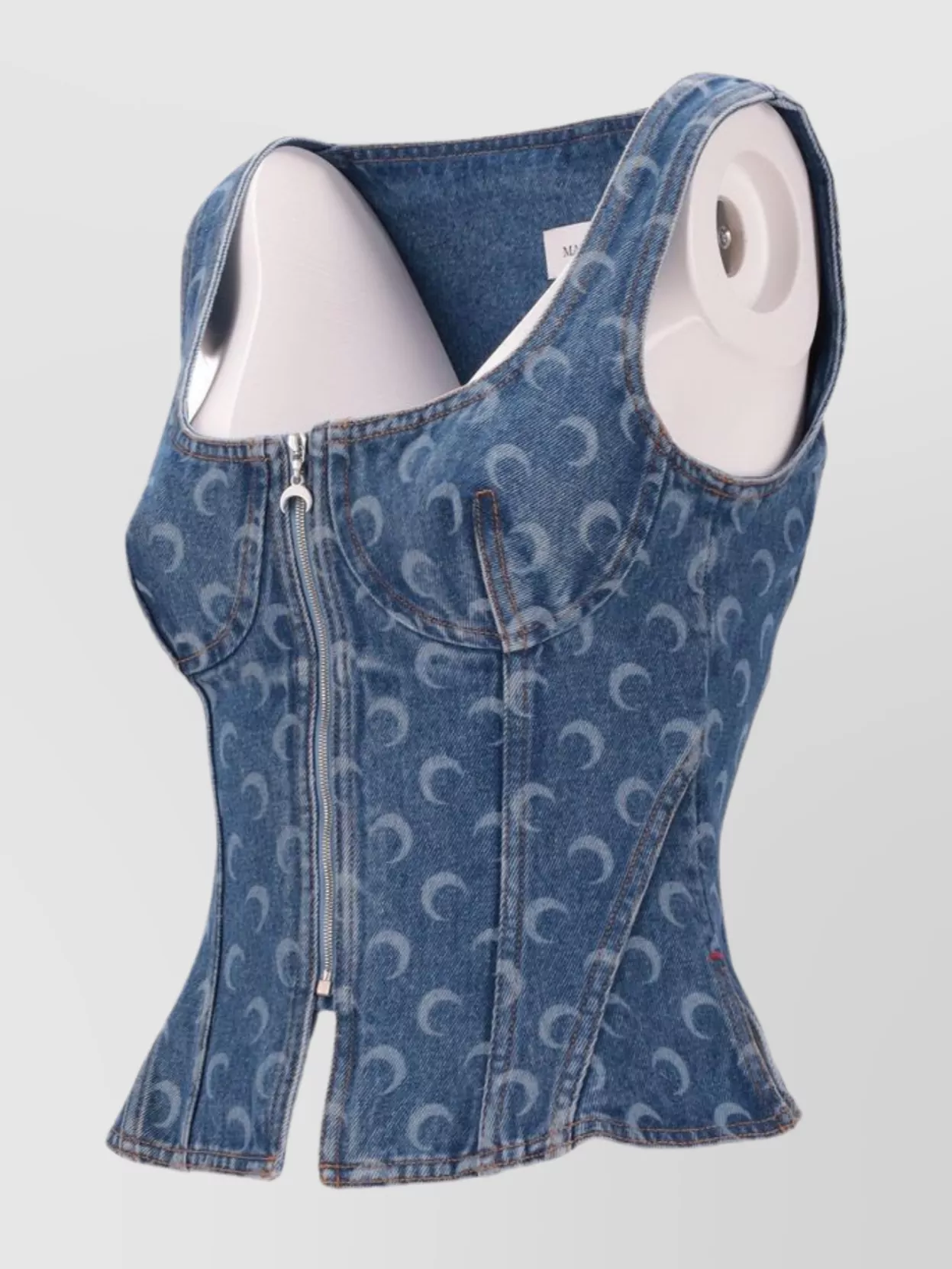 Marine Serre Laser Moon Bustier Top