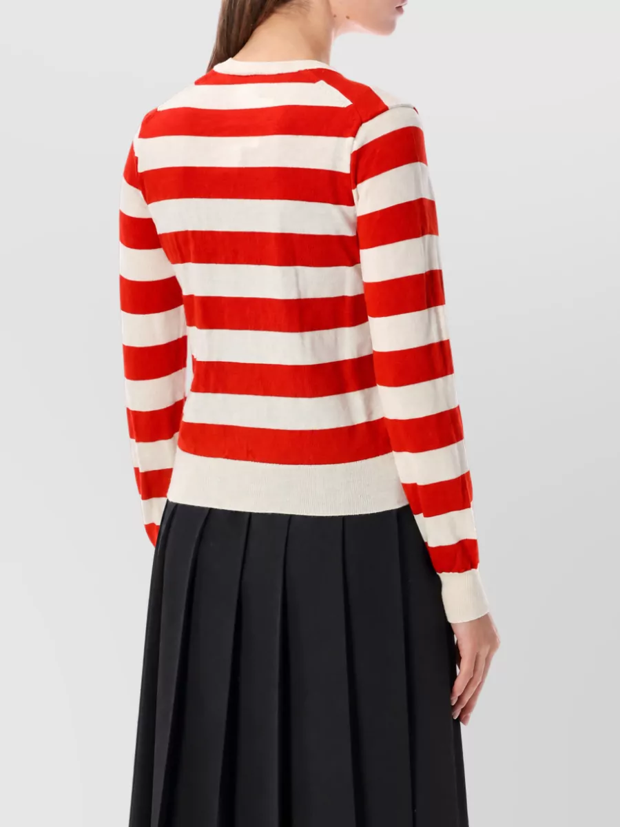 Comme Des Garçons Striped Crewneck Top