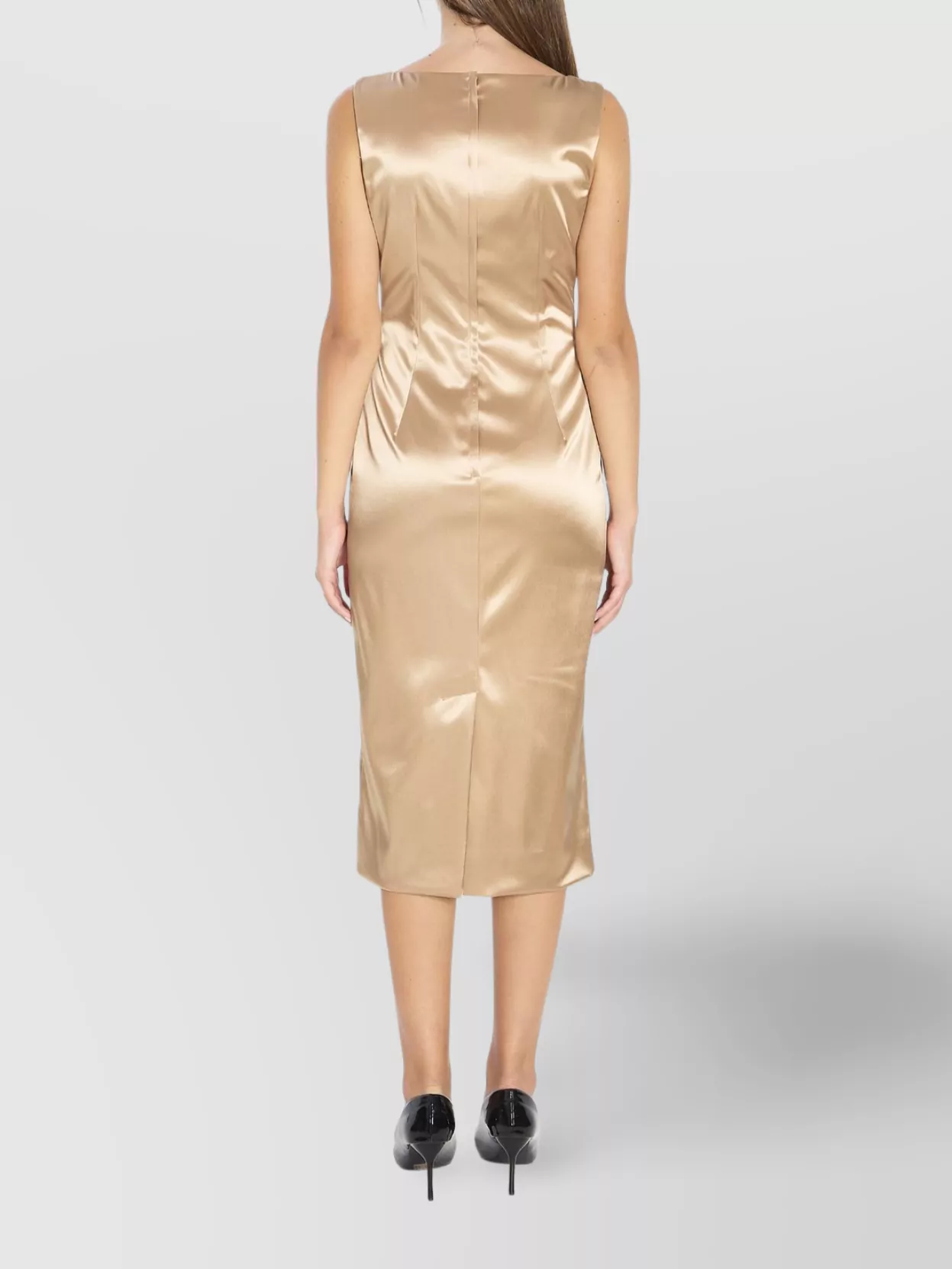 Dolce & Gabbana Stretch Satin Midi Dress