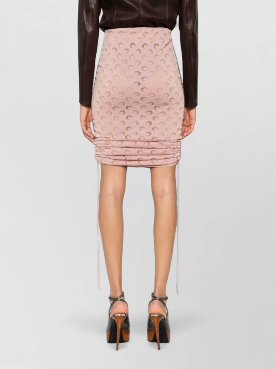 Marine Serre Moon Devore Slim-Fit Knitted Skirt