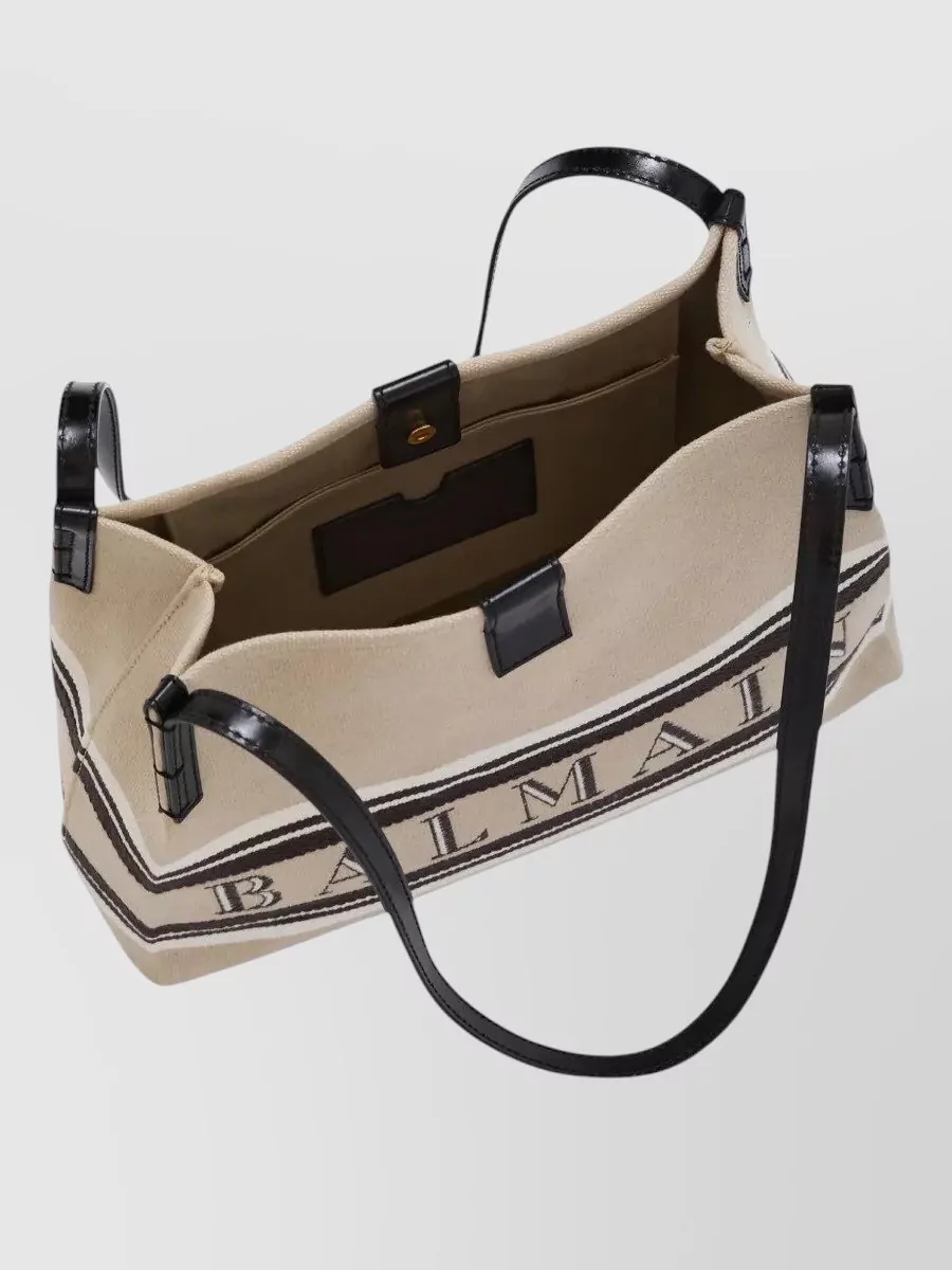 Balmain Release Small Canvas Shoulder Bag