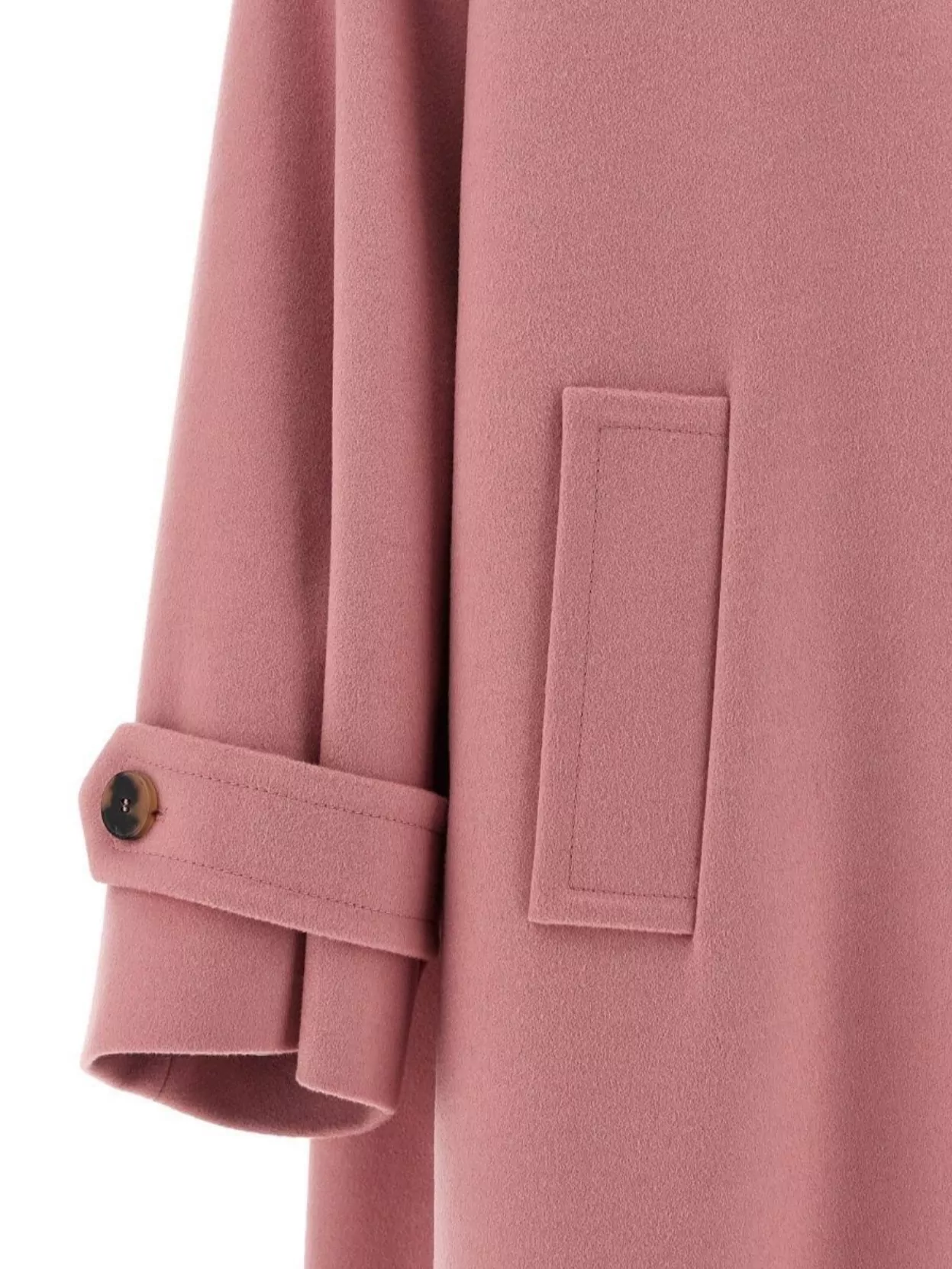 Alberto Biani Wool Coat With Notched Collar And Raglan Sleeves
