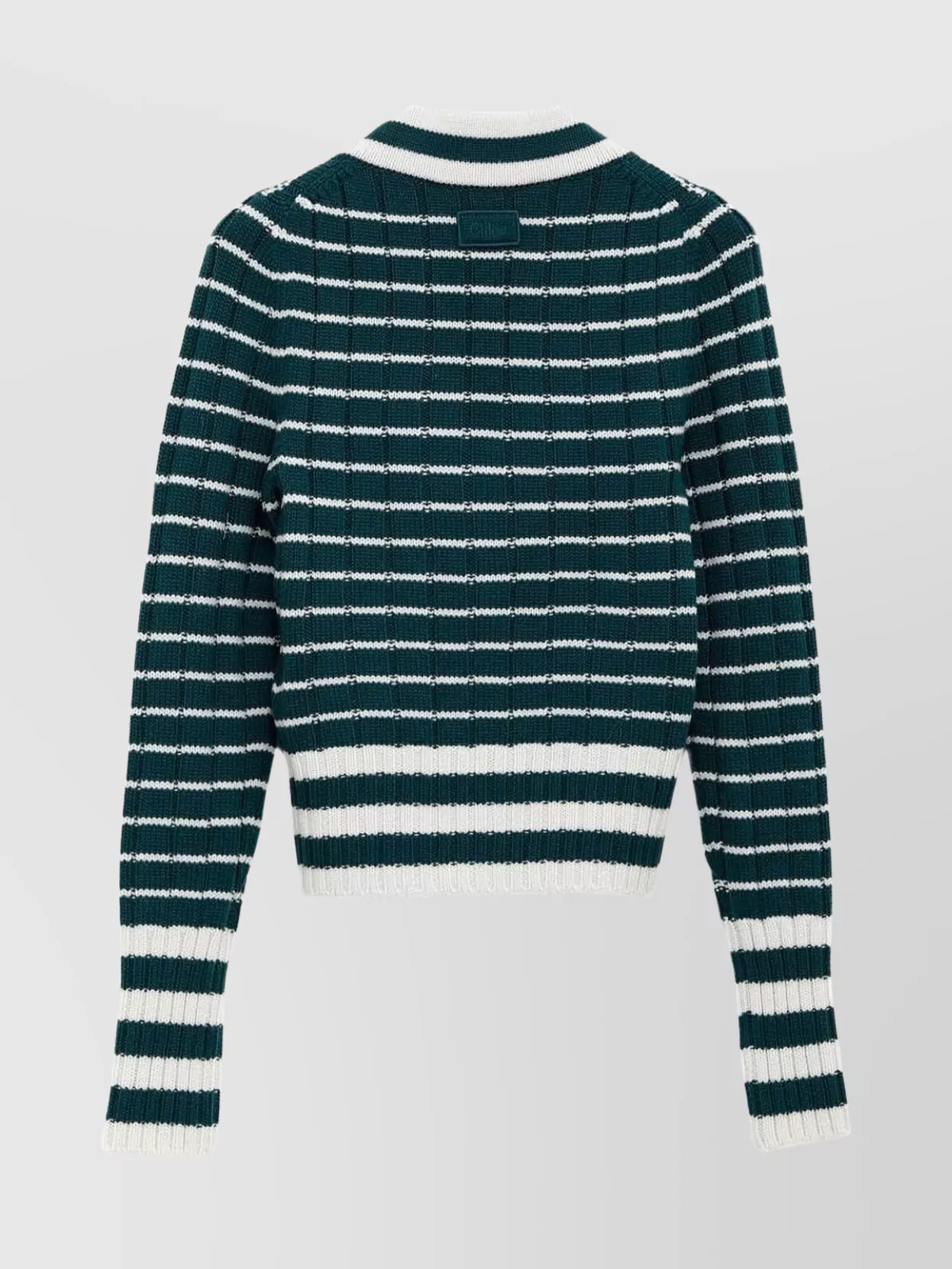 Chloé Striped Ribbed Knit Jumper Lace Detail
