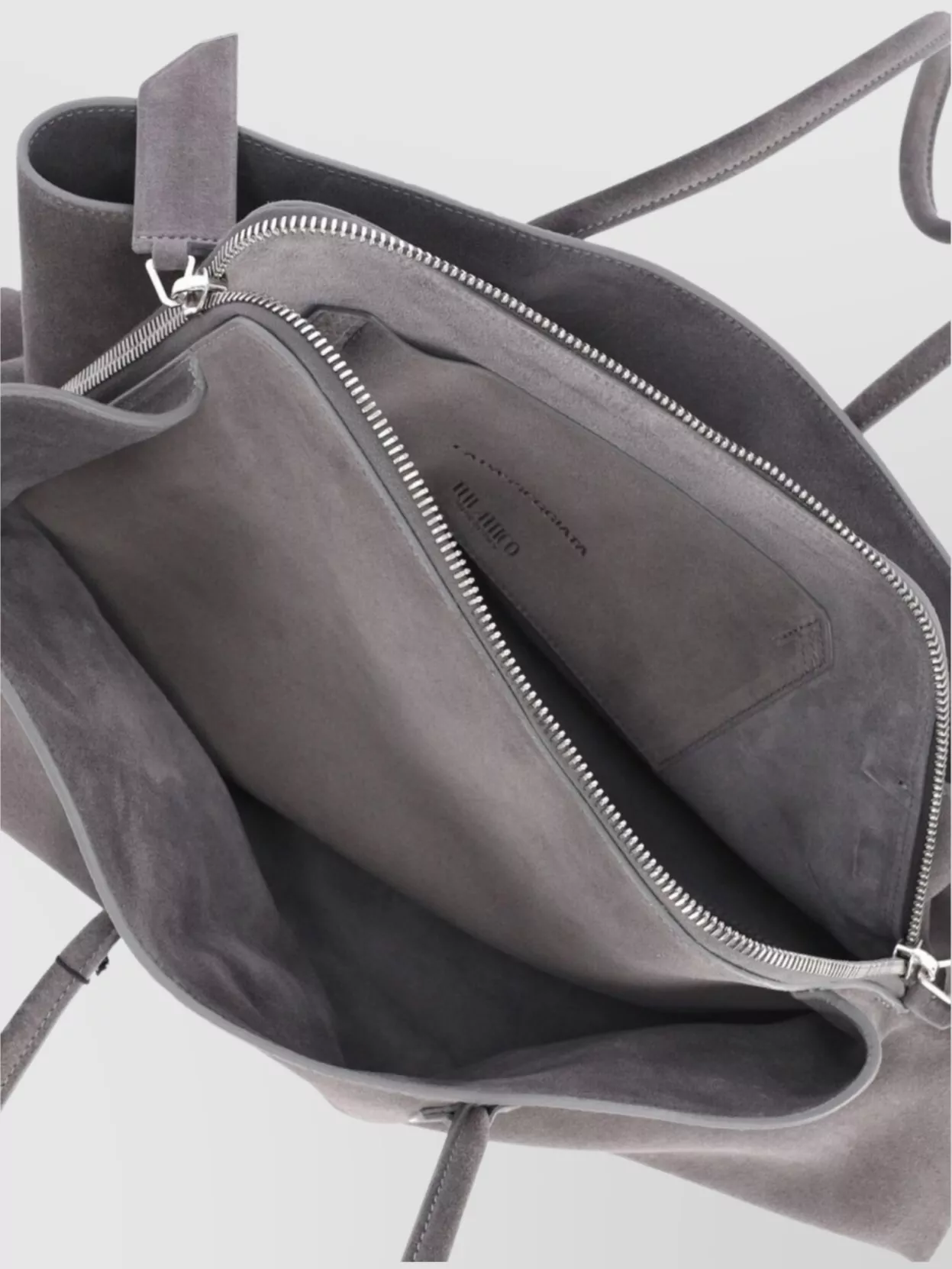 The Attico Suede Finish Double Handles Shoulder Bag