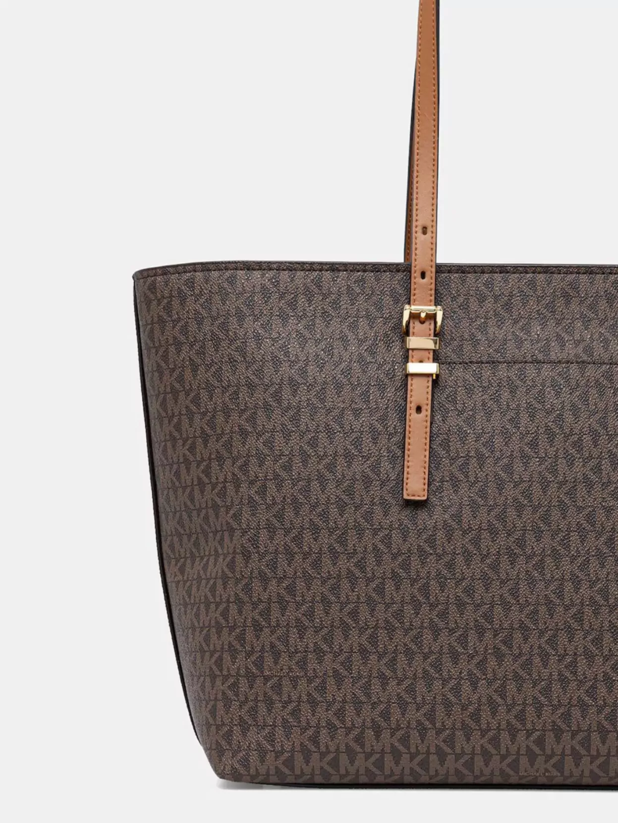 Michael Kors Monogrammed Tote Bag With Adjustable Straps And Gold-Tone Hardware