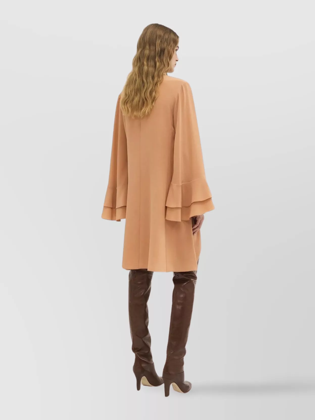 Chloé Short Dress With Fluid Organic Crêpe De Chine