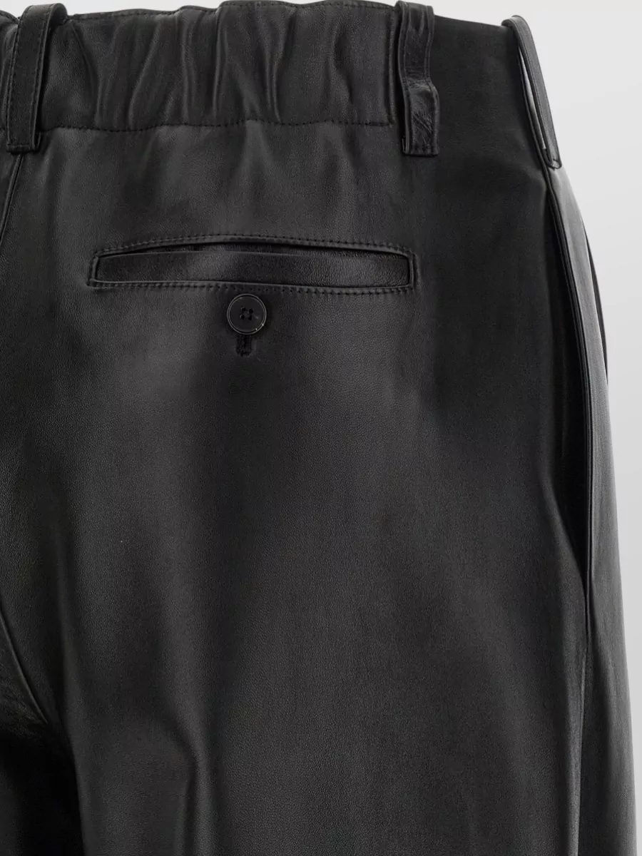 Givenchy Stylish Leather Trousers Featuring Practical Elements