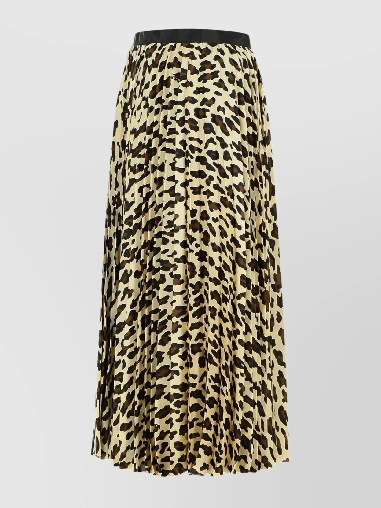 Shop Sacai Animal Print Pleated Skirt