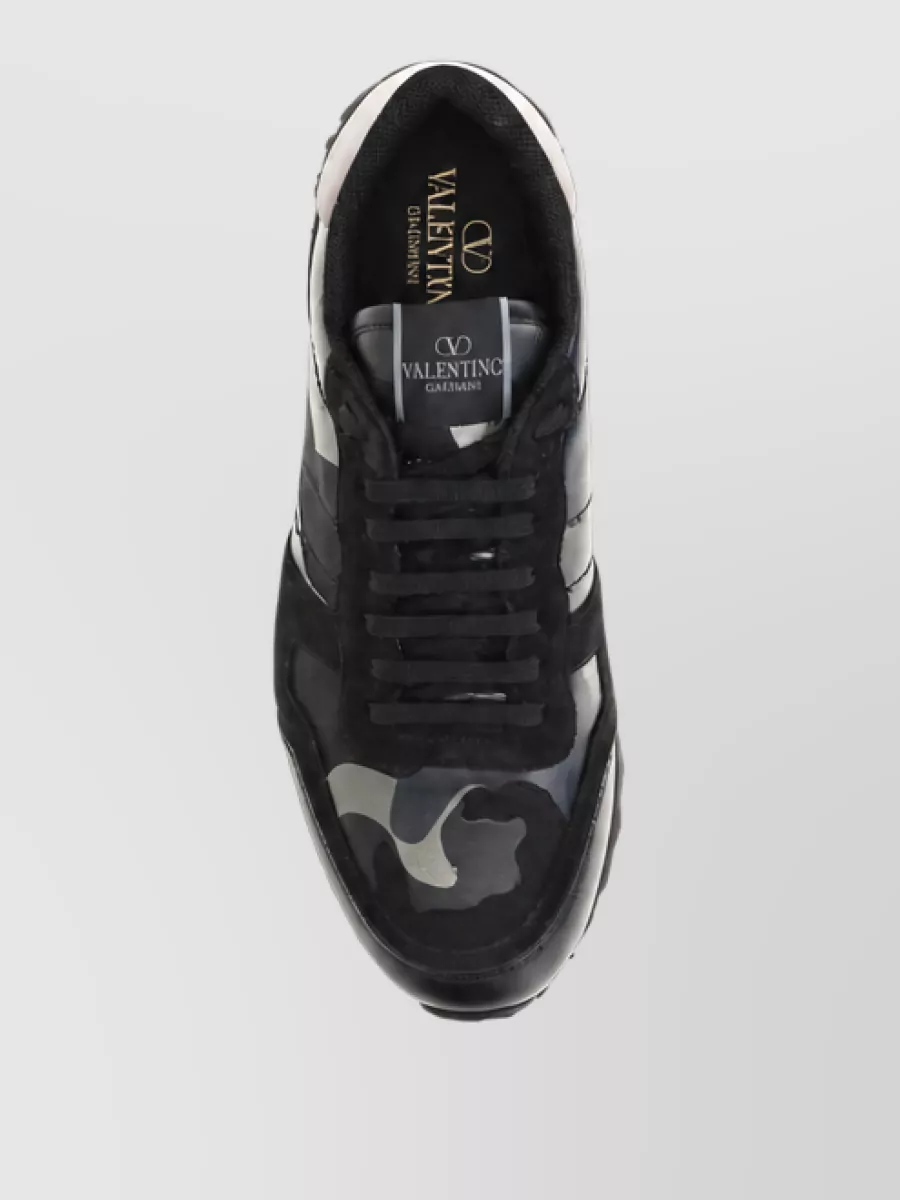 Valentino Garavani Leather Camouflage Sneakers