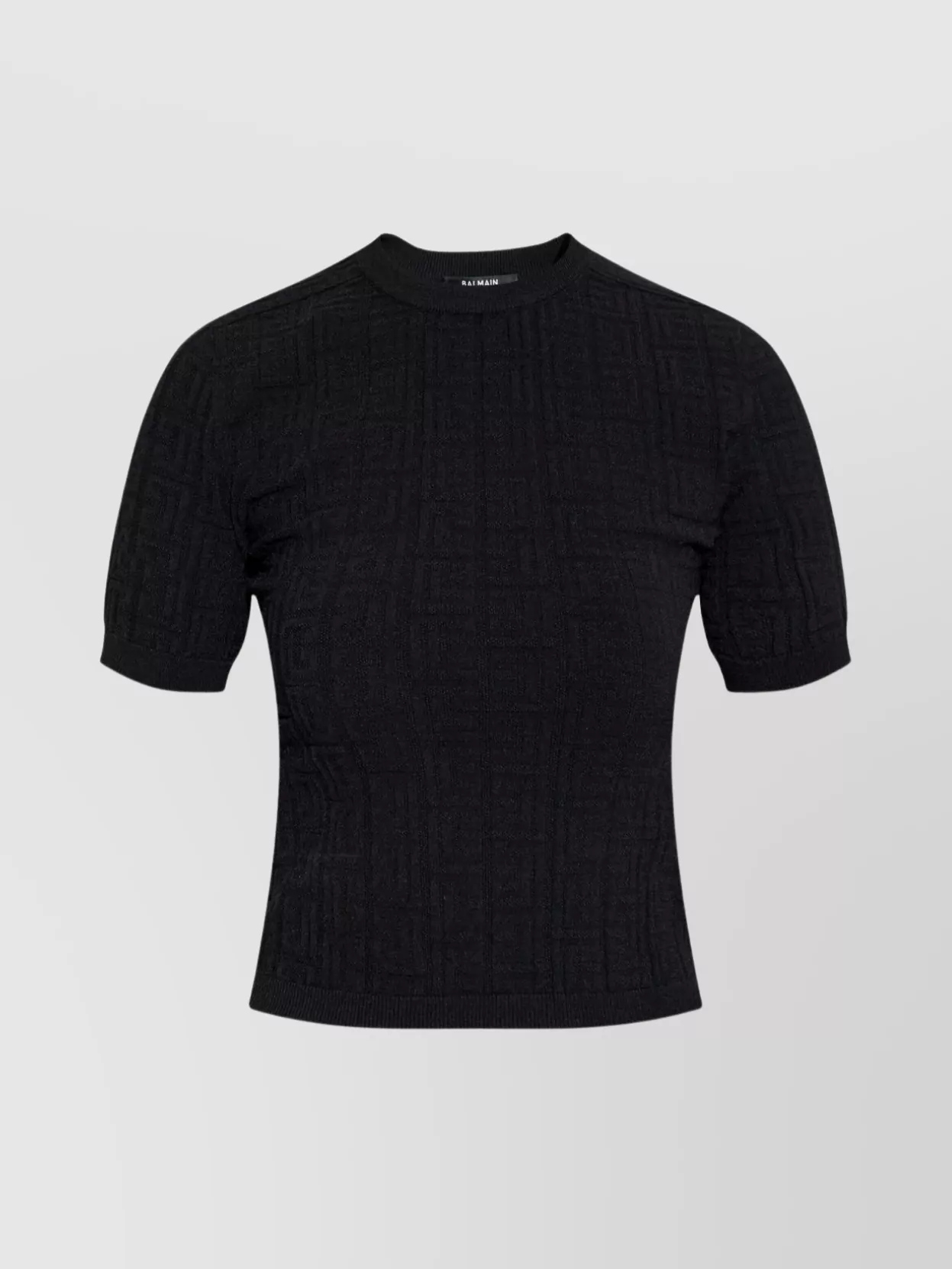 Balmain Textured Pattern Knit Top