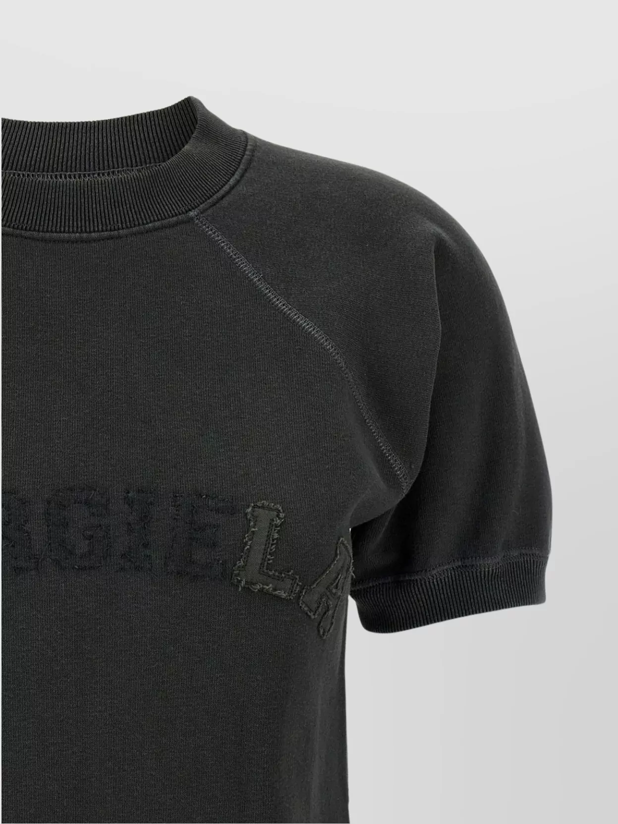 Maison Margiela Deconstructed Logo Sweatshirt With Ribbed Finish