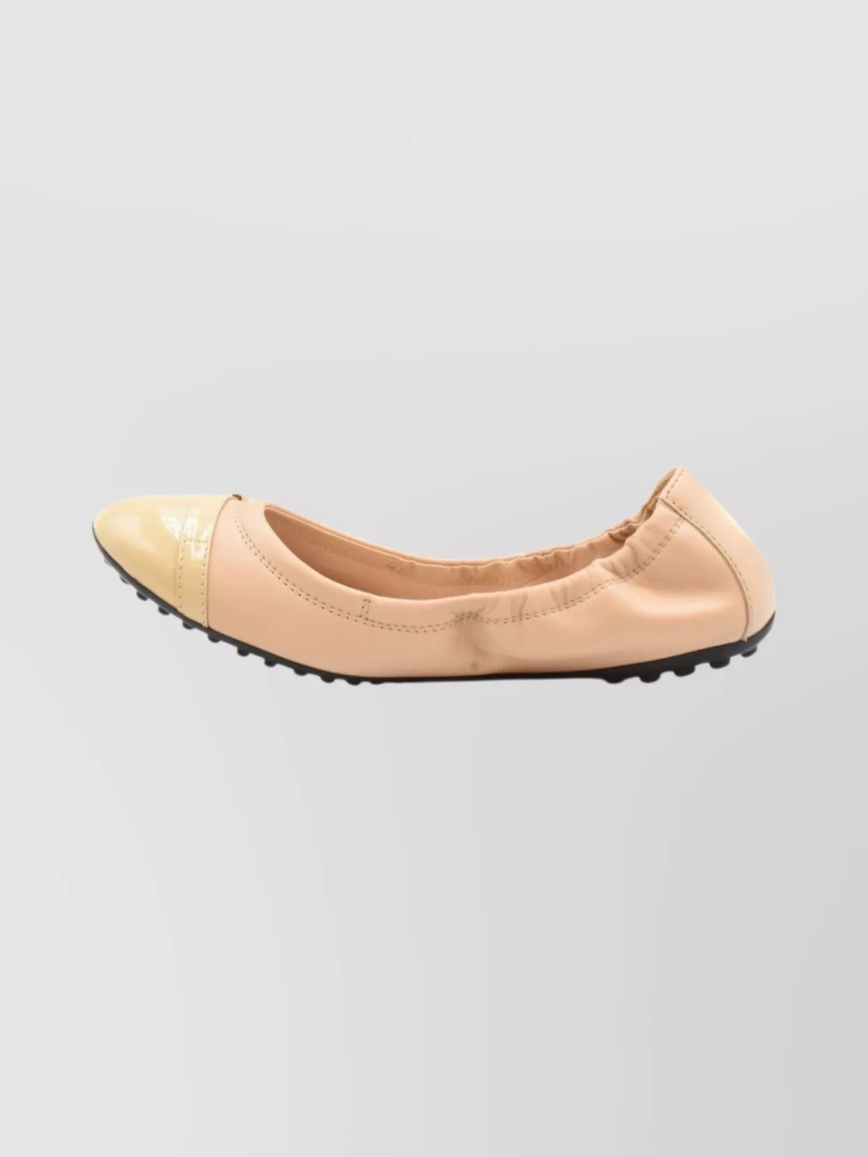 Tod's Cap Toe Patent Loafers With Elastic Trim