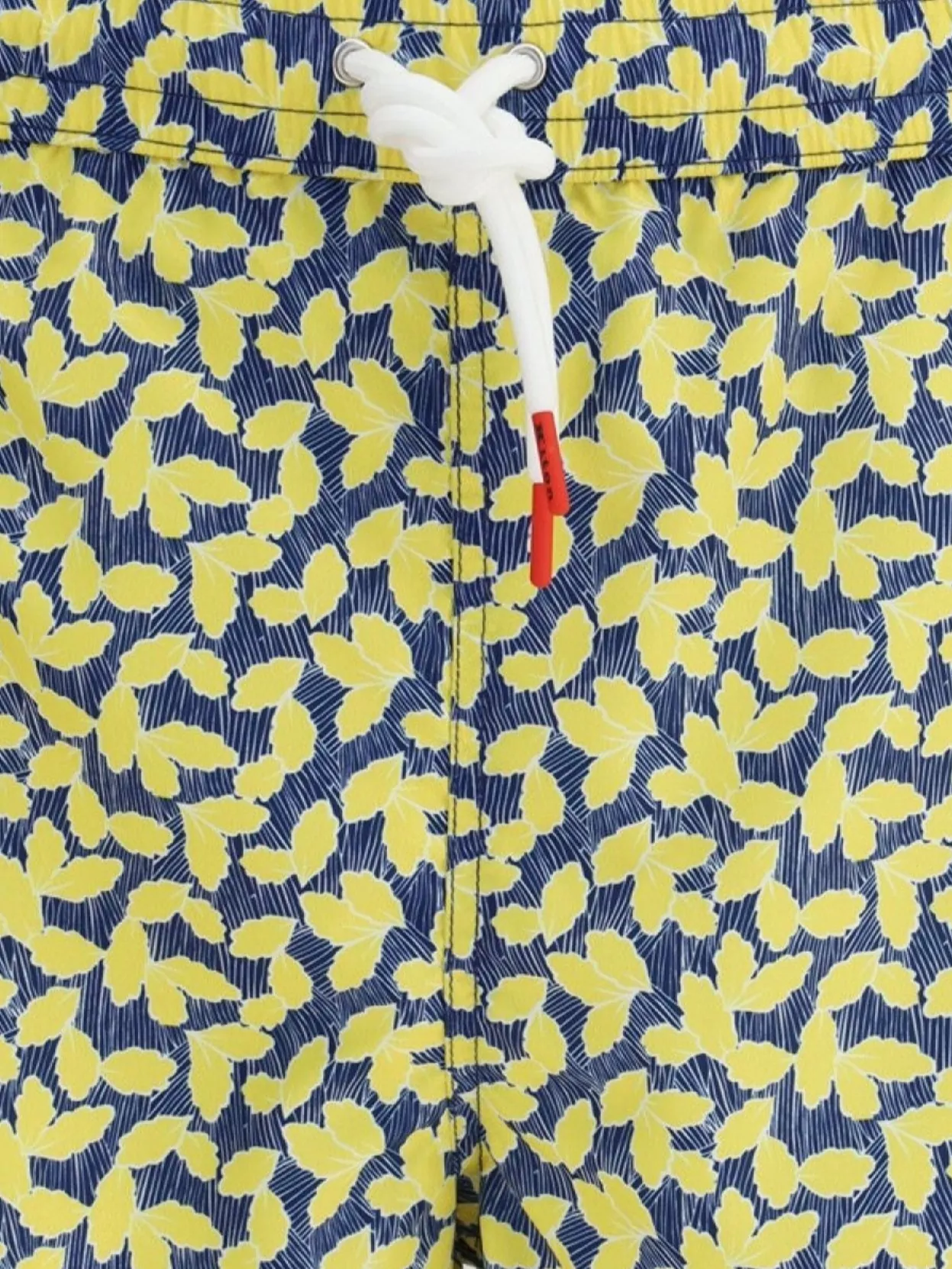 Shop Kiton Swimshorts Featuring Leaf Motif