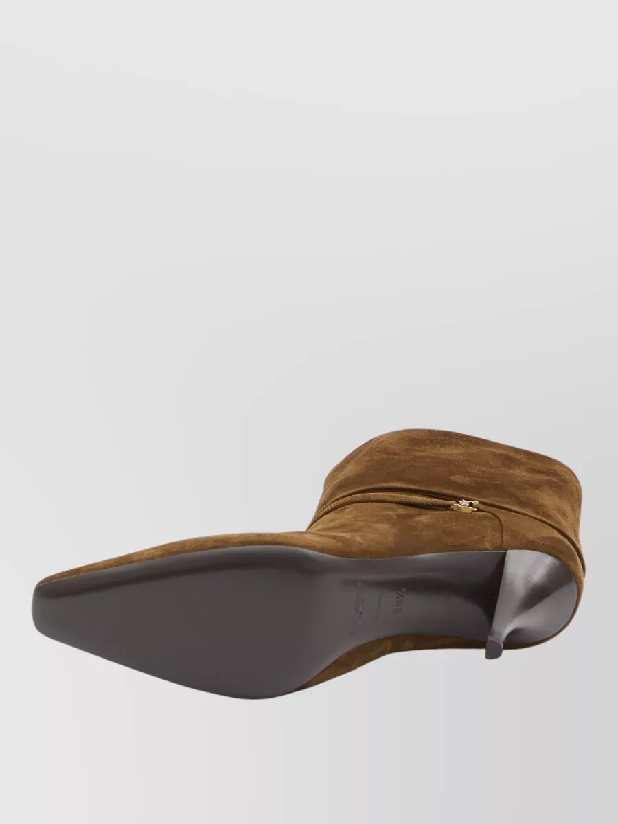 Saint Laurent Niki Suede Stiletto Ankle Cuff Boots