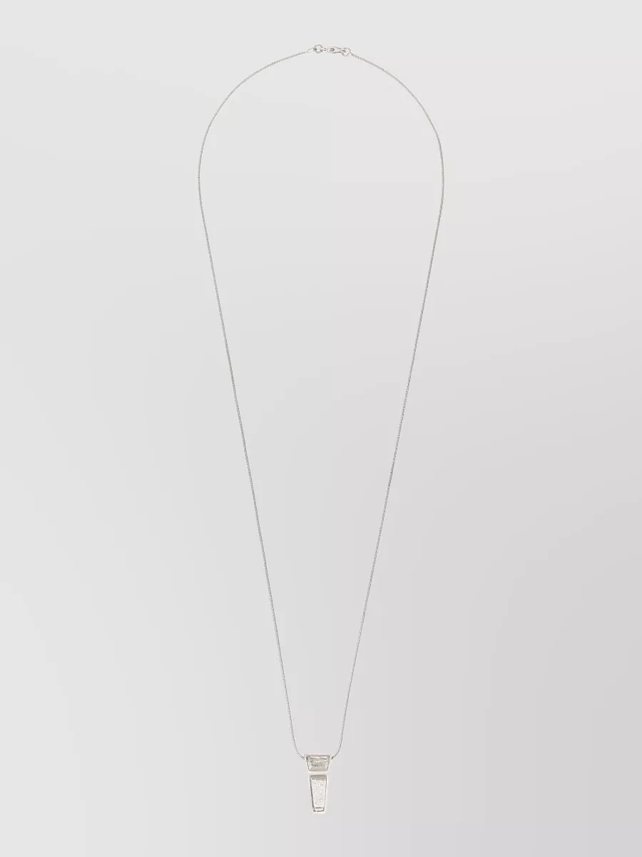 Rick Owens brass crystal pendant necklace