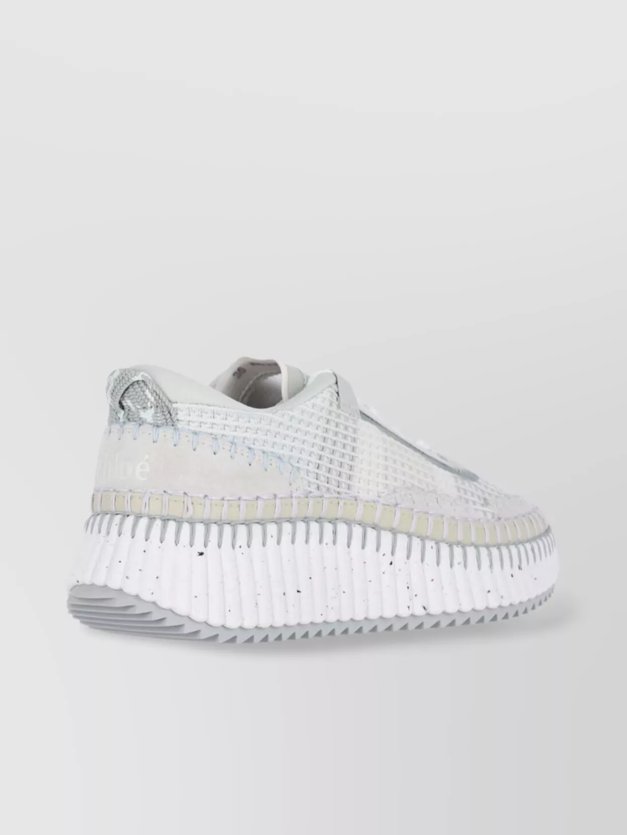 Chloé Low Top Sneakers Textured Sole In Gray