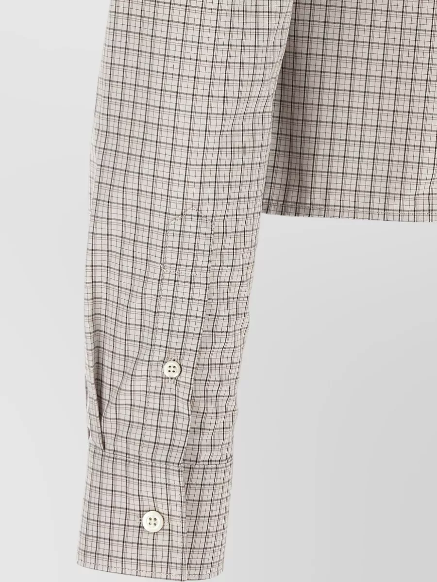 Maison Margiela Cotton Checked Pointed Hem Shirt