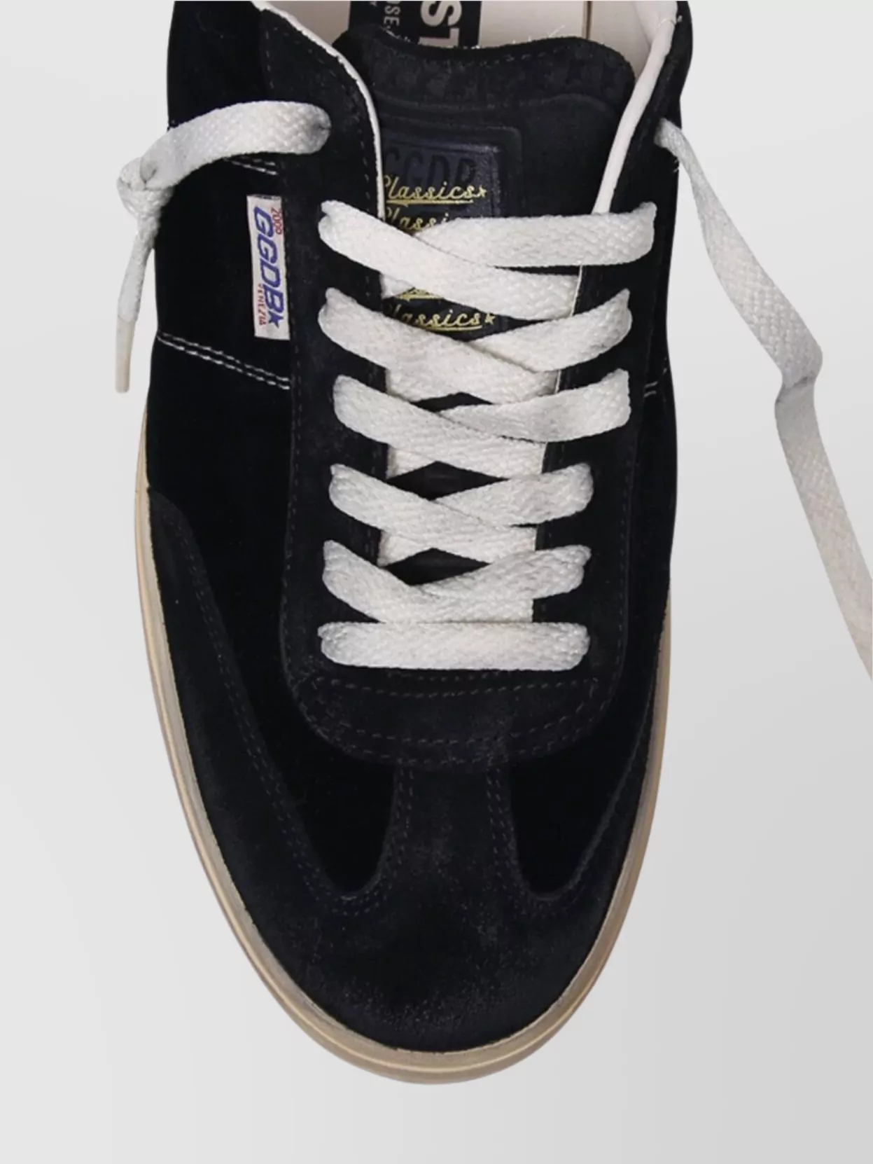Golden Goose Velvet Suede Round Toe Sneakers