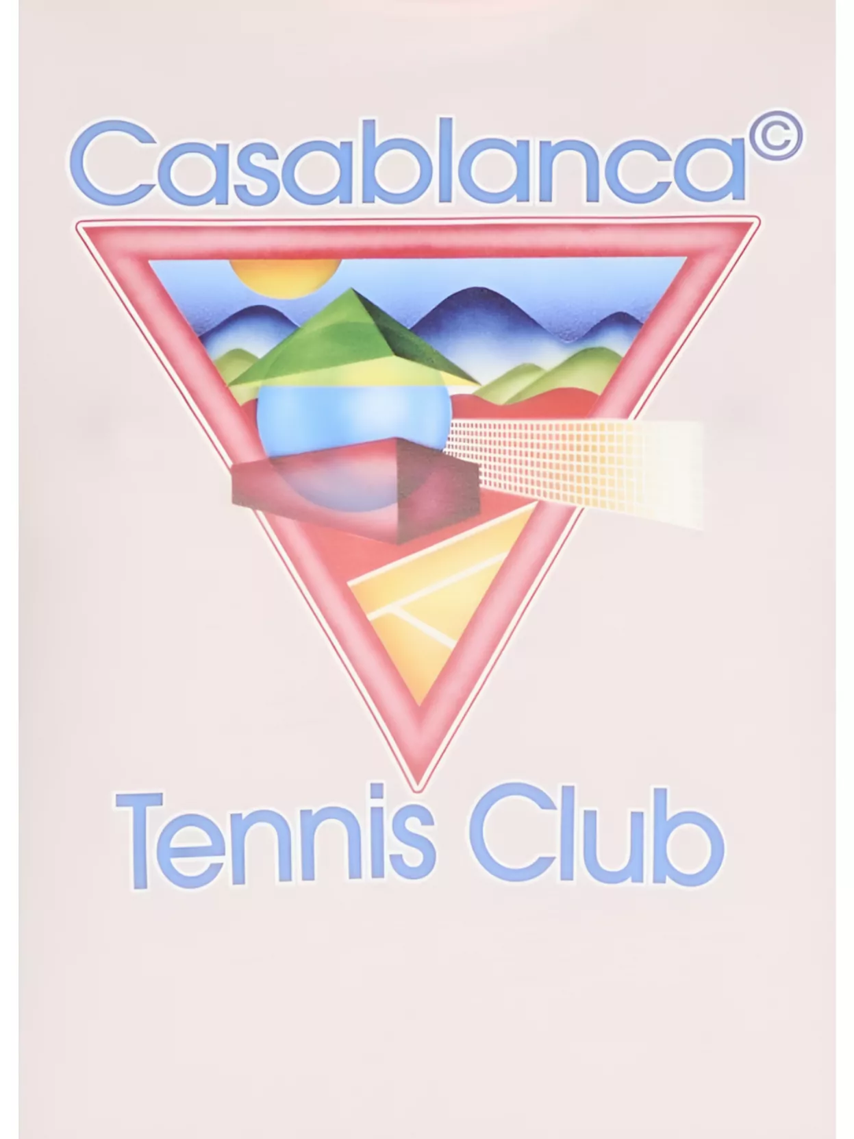 Casablanca Tennis Club Icon Graphic Print Crew Neck T-Shirt